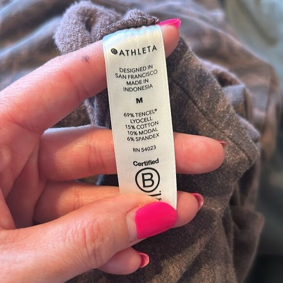 Athleta Brown Swirl Print Pullover Sweatshirt - Picture 5 of 6